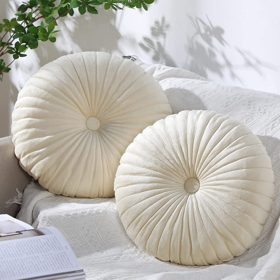 Round Seat Cushion Pumpkin Throw Pillows Solid