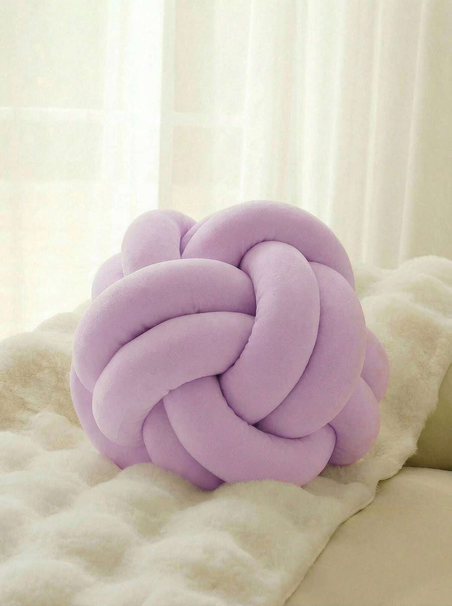1pc Plain Versatile Dual Strand Octagon Decorative Throw Pillow, Suitable For Sofa, Coffee Table, Bedroom Bedside,Purple